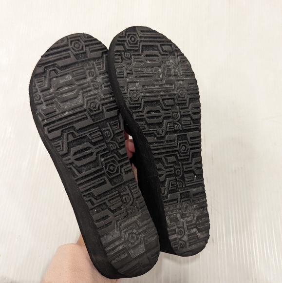 TEVA Olowahu black strappy wedge heel slide sandals - Picture 7 of 9